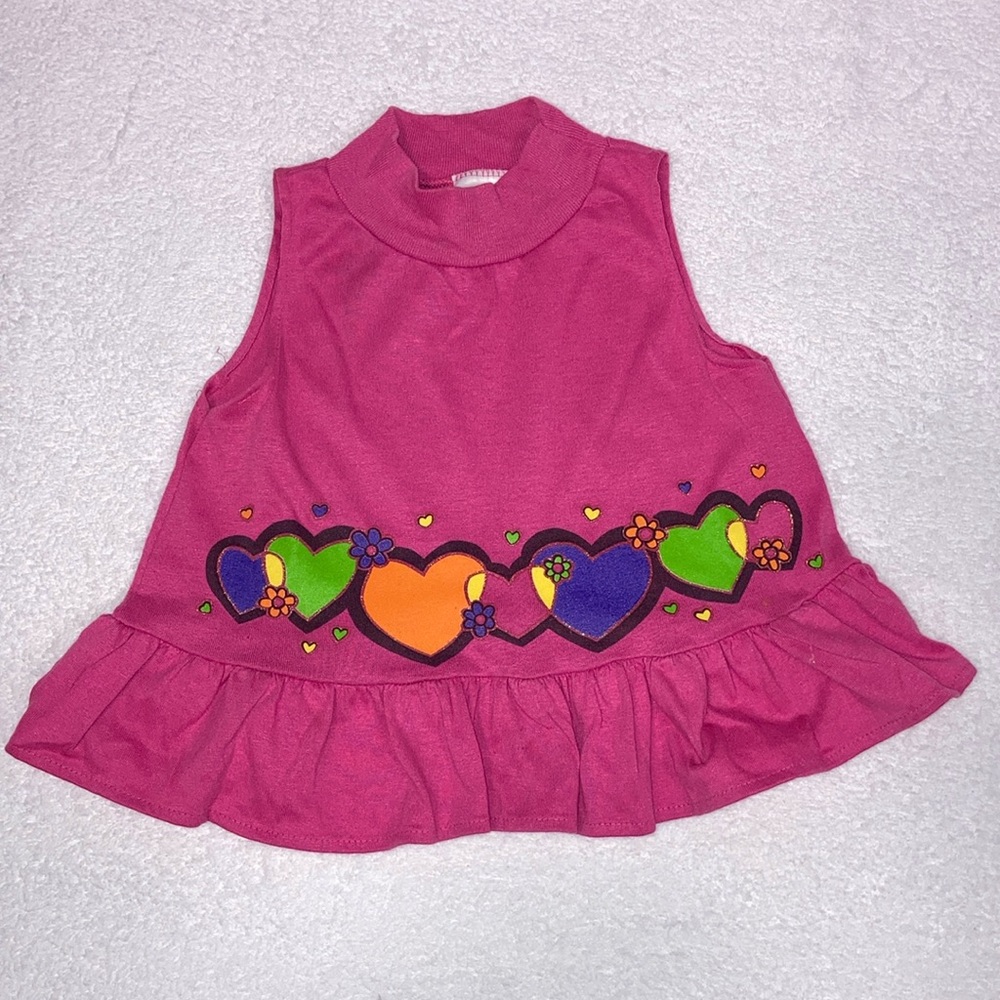 Vintage hart street sleeveless tank skirted heart top 6x